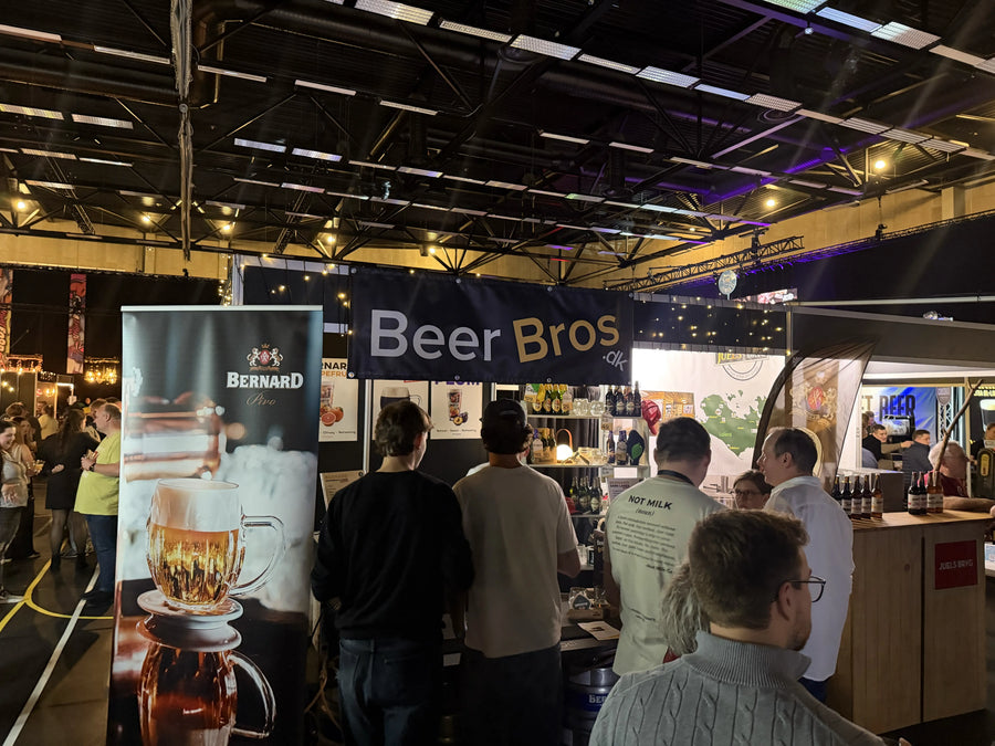 Beer Bros' stand med tjekkisk øl fra Bernard på Nordic Brew Festival 2026 i Arena Nord, Frederikshavn
