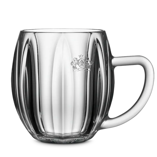 Bernard Exclusive Tjekkisk Ølkrus 0,5L - facetslebet design med embosseret våbenskjold