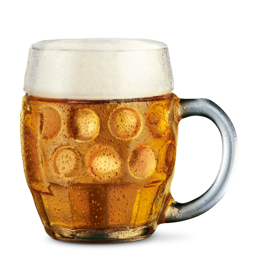 Bernard Tübinger ølkrus på 40 cl fyldt med tjekkisk pilsner og cremet skumkrone